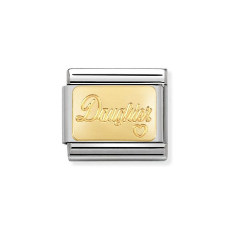 Element link do bransoletek Nomination Composable Stal + Złoto 18K Daughter