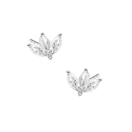 Srebrne kolczyki sztyfty z cyrkoniami