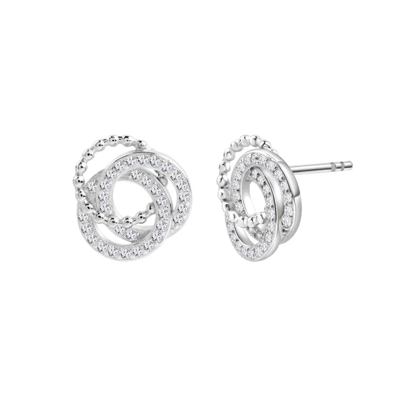 Kolczyki srebrne z cyrkoniami