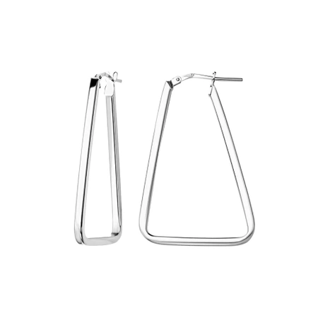 Kolczyki wiszące geometryczne trójkąty duże srebro