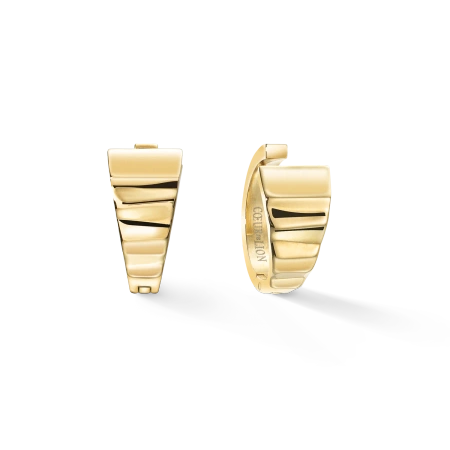 Kolczyki koła pozłacane fala