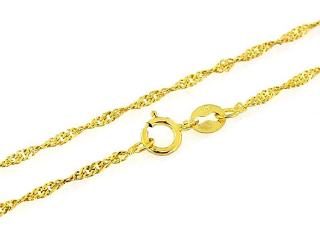 Łańcuszek złoty 585 singapur 50 cm