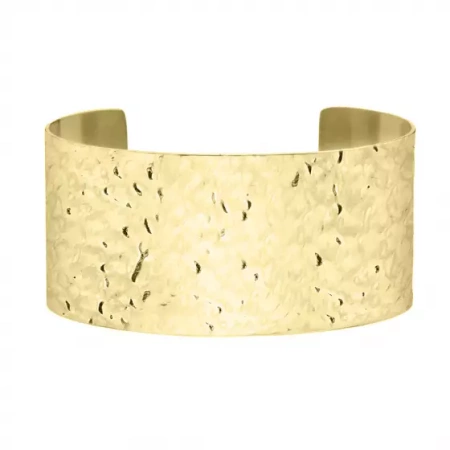 Bransoleta stalowa sztywna szeroka poałacana