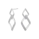 Kolczyki srebrne wiszące romby z cyrkoniami