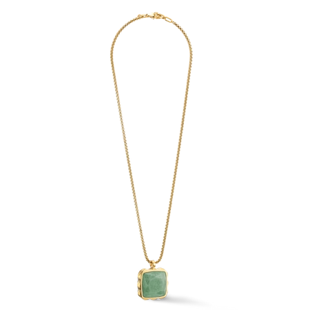 Naszyjnik stal Coeur de Lion awenturyn zielony