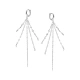 Kolczyki srebrne wiszące łańcuszki