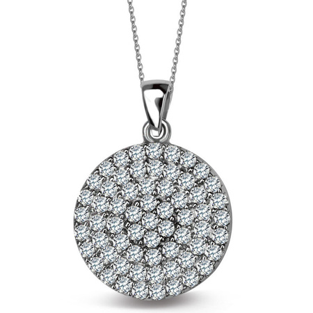 Zawieszka srebrna okrągła z cyrkoniami