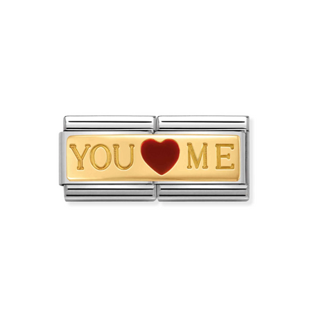 Element link do bransoletek Nomination Composable Stal + złoto 18k You and me