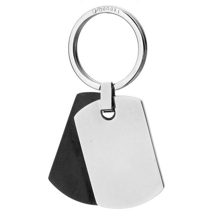 Podwójny brelok stal szlachetna