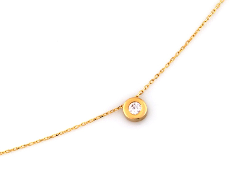 Złoty naszyjnik z cyrkonią