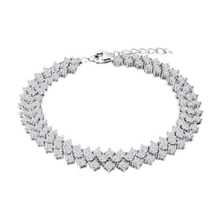 Bransoletka srebrna z cyrkoniami