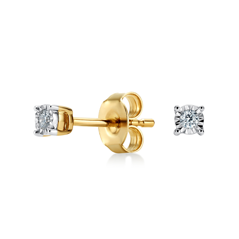Złote kolczyki z diamentami