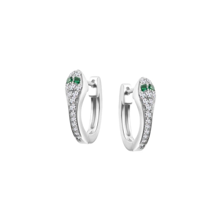 Kolczyki srebrne żmije z cyrkoniami