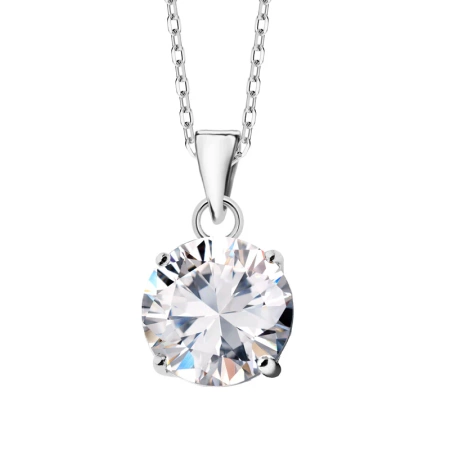 Zawieszka srebrna z okrągłą cyrkonią