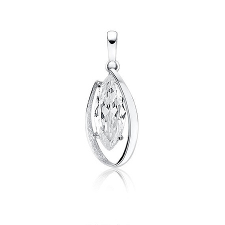 Zawieszka srebrna łezka z cyrkonią