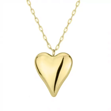 Naszyjnik stalowy pozłacany serce