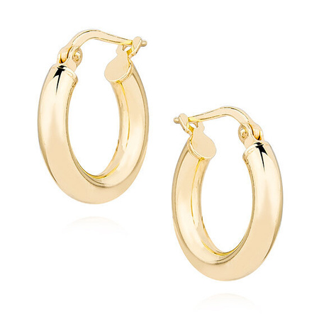 Kolczyki koła srebro pozłacane kółka 1,6 cm