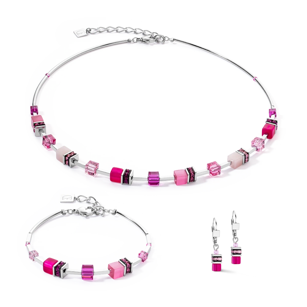 Bransoletka GeoCUBE® Iconic Lite w kolorze magenty