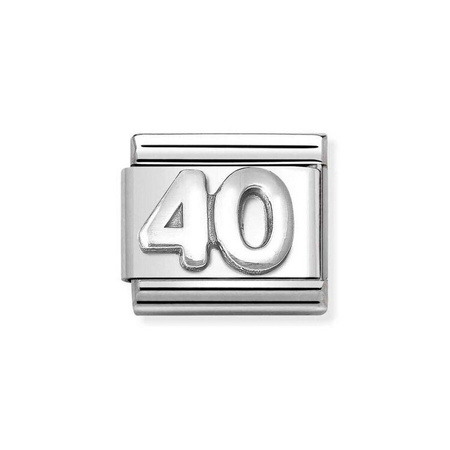 Element link do bransoletek Nomination Composable Stal + Srebro 925 liczba 40