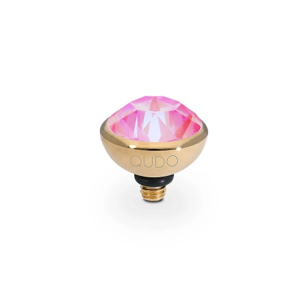 Element top wkręcany Qudo Bottone 10mm stal pozłacana Cr. Lotus Pink Delite