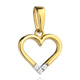 Zawieszka złota kontur serca z cyrkoniami