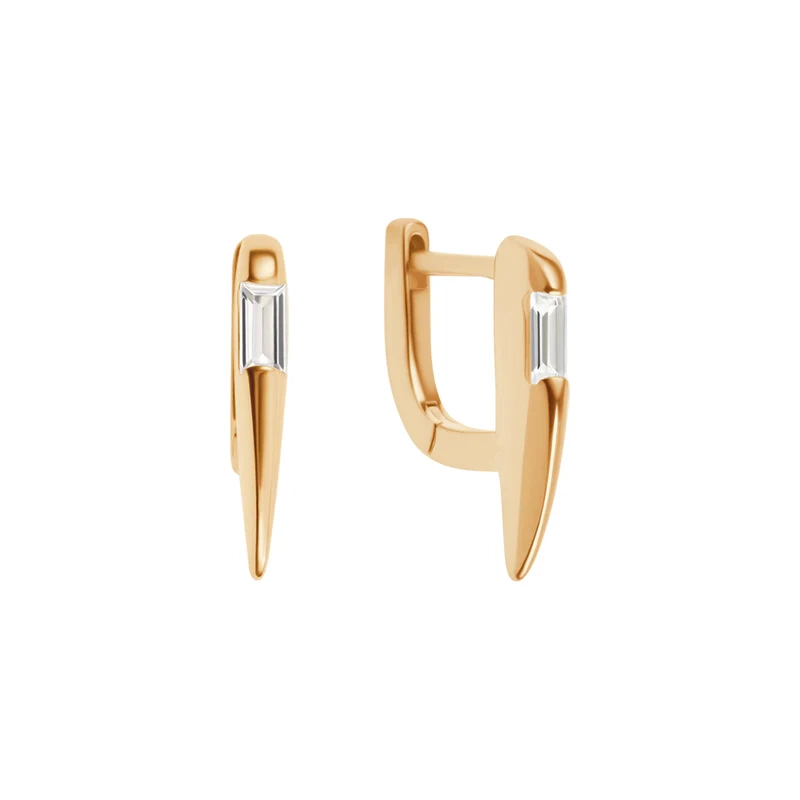 Kolczyki pozłacane z cyrkoniami