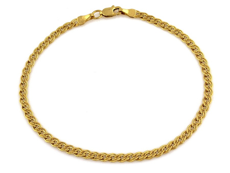 Złota bransoletka splot monalisa