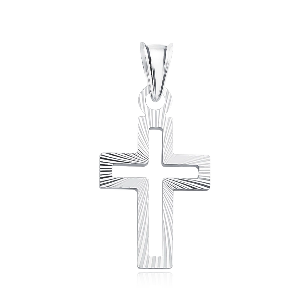 Srebrny krzyżyk diamentowany
