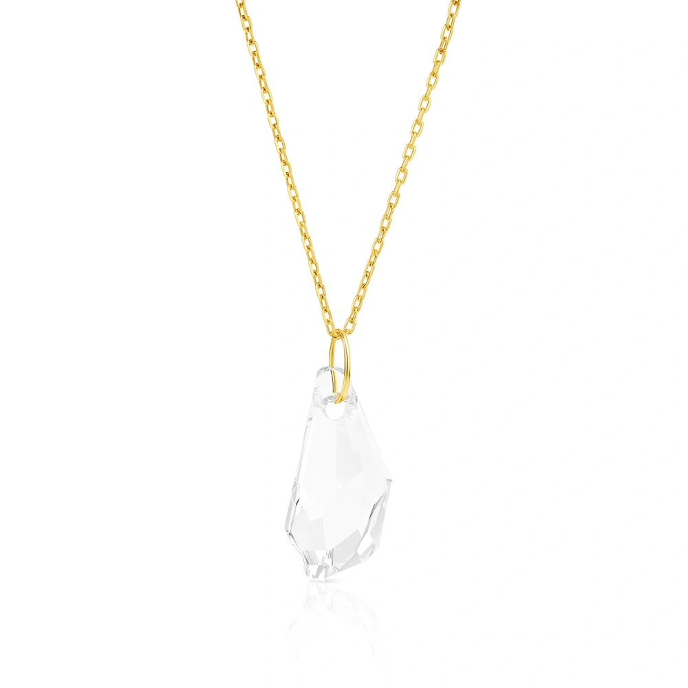 Naszyjnik pozłacany z cyrkonią