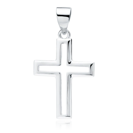 Srebrny krzyżyk rodowany