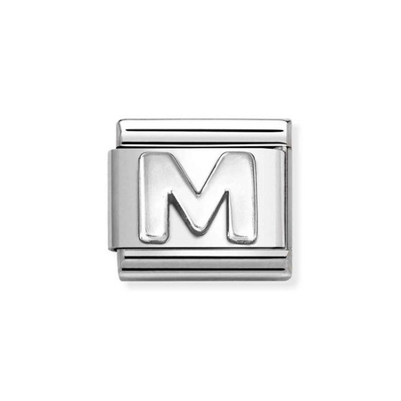Element link do bransoletek Nomination Composable Stal + Srebro 925 litera M