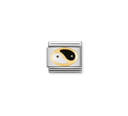 Element link do bransoletek Nomination Composable Stal + Złoto 18k Znak równowagi