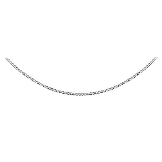 Łańcuszek srebrny rodowany kostka 45 cm