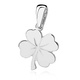 Srebrna rodowana zawieszka czterolistna koniczynka