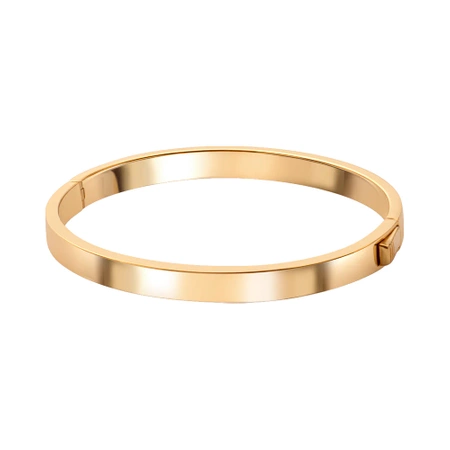 Bransoletka sztywna typu bangle srebro pozłacane