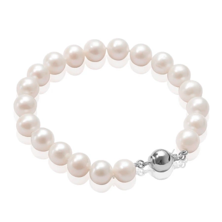 Bransoletka srebrna z pereł