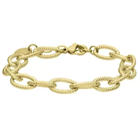 Bransoletka stalowa z dużych elementów