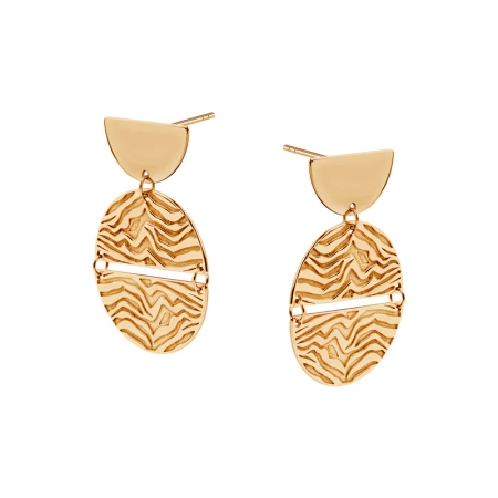 Kolczyki pozłacane wiszące blaszki