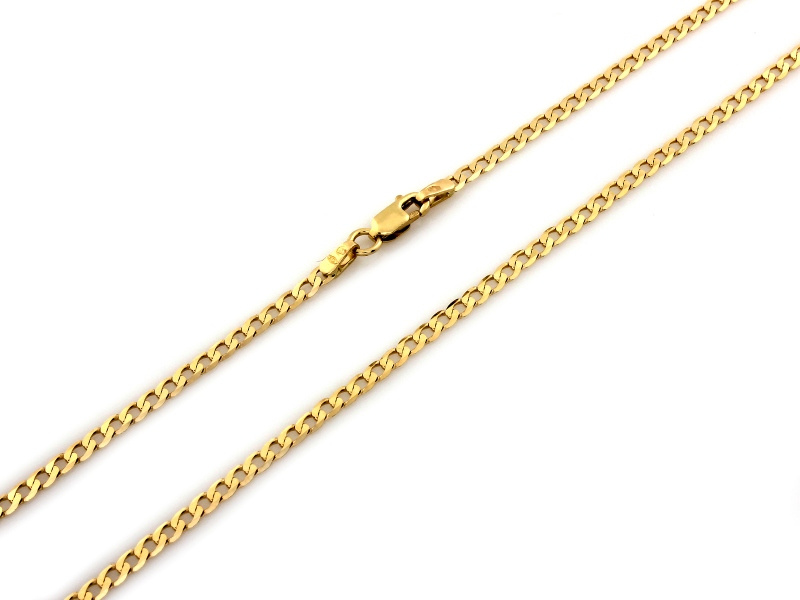 Złoty łańcuszek pancerka 50cm