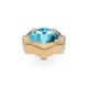 Element top wkręcany Qudo Nemoli 13mm Aquamarine stal pozłacana