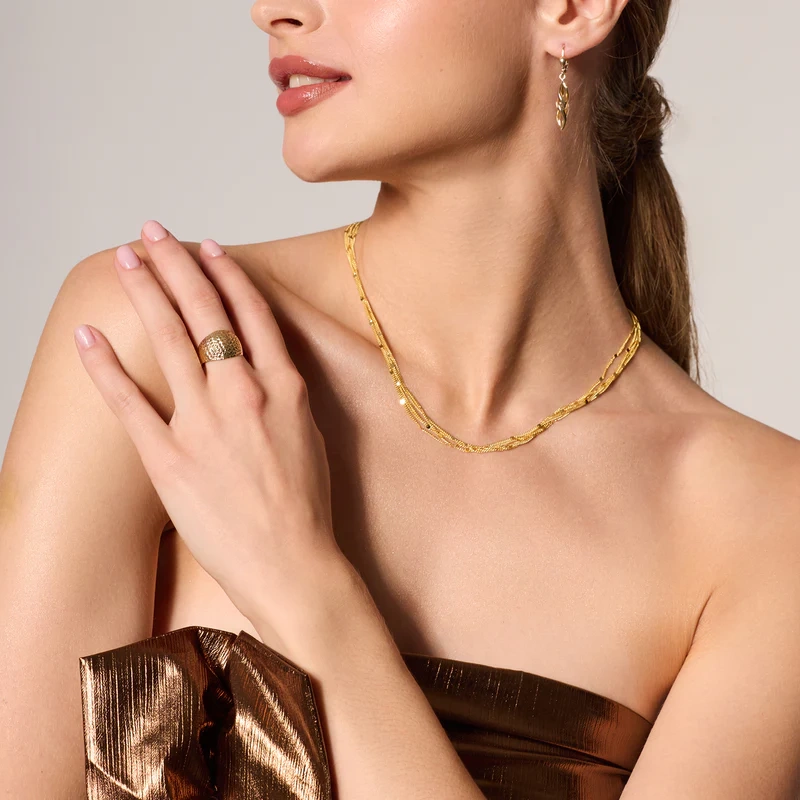 Naszyjnik pozłacany łańcuszkowy