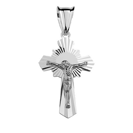 Srebrny diamentowany krzyżyk