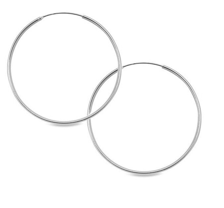 Kolczyki srebrne duże koła 7cm