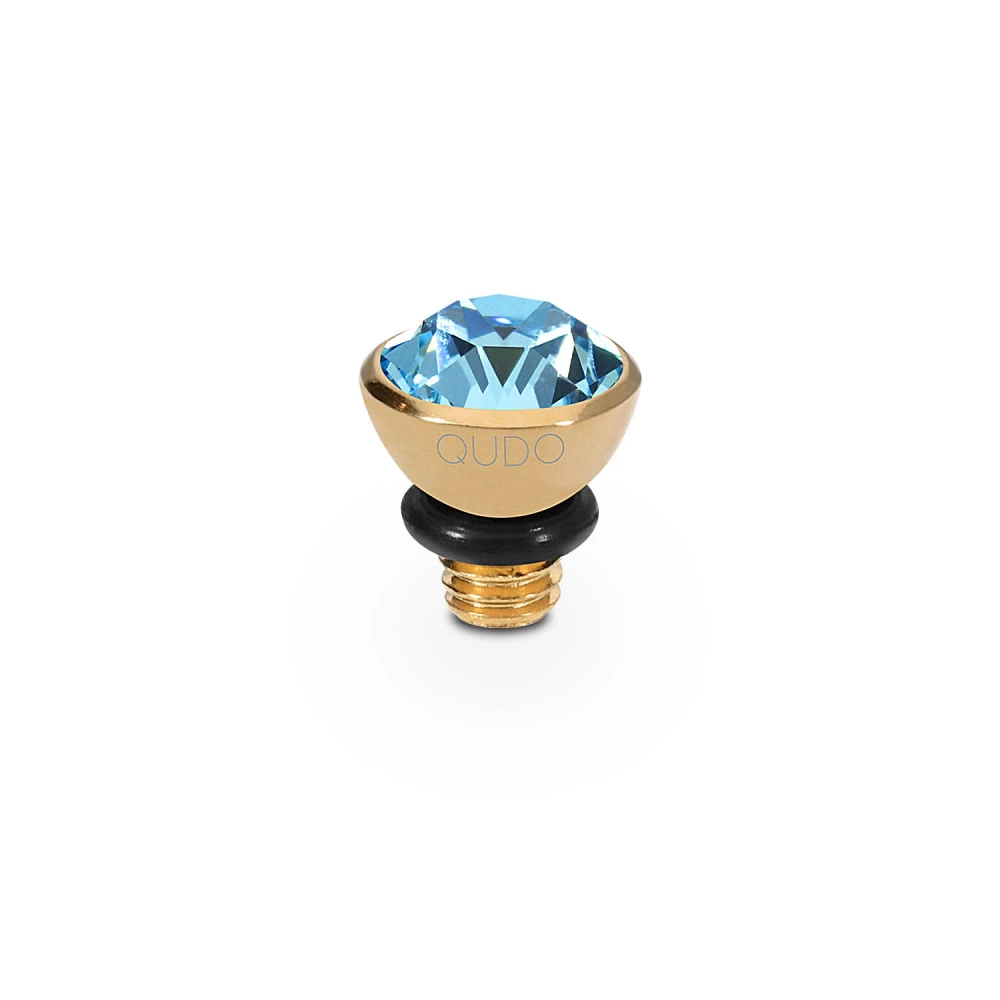 Element top wkręcany Qudo Bottone 5mm stal pozłacana Aquamarine