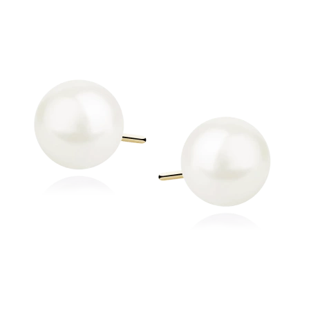 Kolczyki pozłacane perełki 6 mm