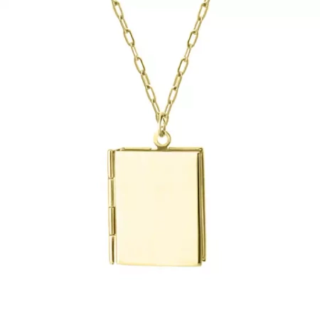 Naszyjnik stalowy pozłacany sekretnik