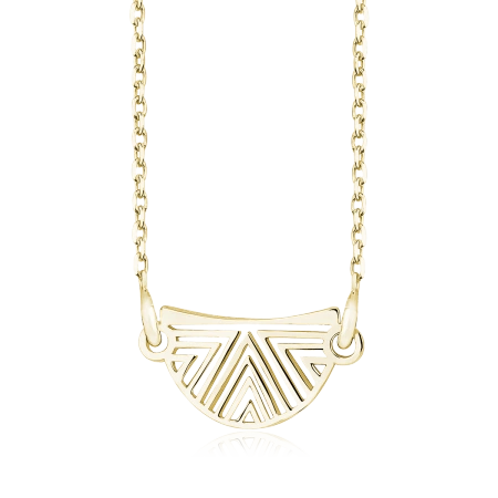 Naszyjnik pozłacany z ażurową zawieszką