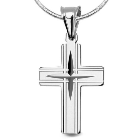 Zawieszka srebrna Krzyżyk Diamentowany