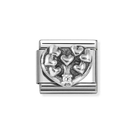 Element link do bransoletek Nomination Composable Stal + Srebro 925 drzewko życia serca