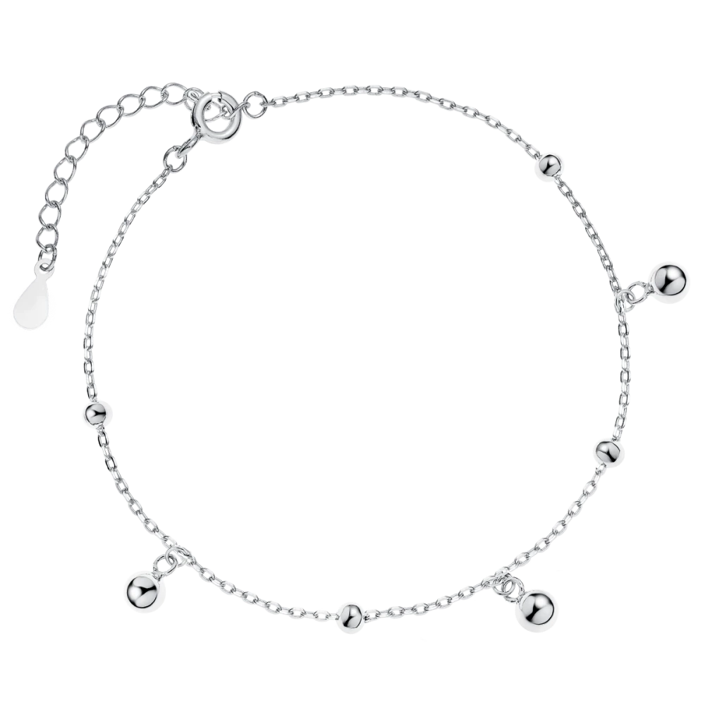 Bransoletka srebrna z kuleczkami